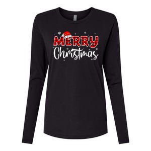 Merry Christmas Holiday Santa Festive Womens Cotton Relaxed Long Sleeve T-Shirt