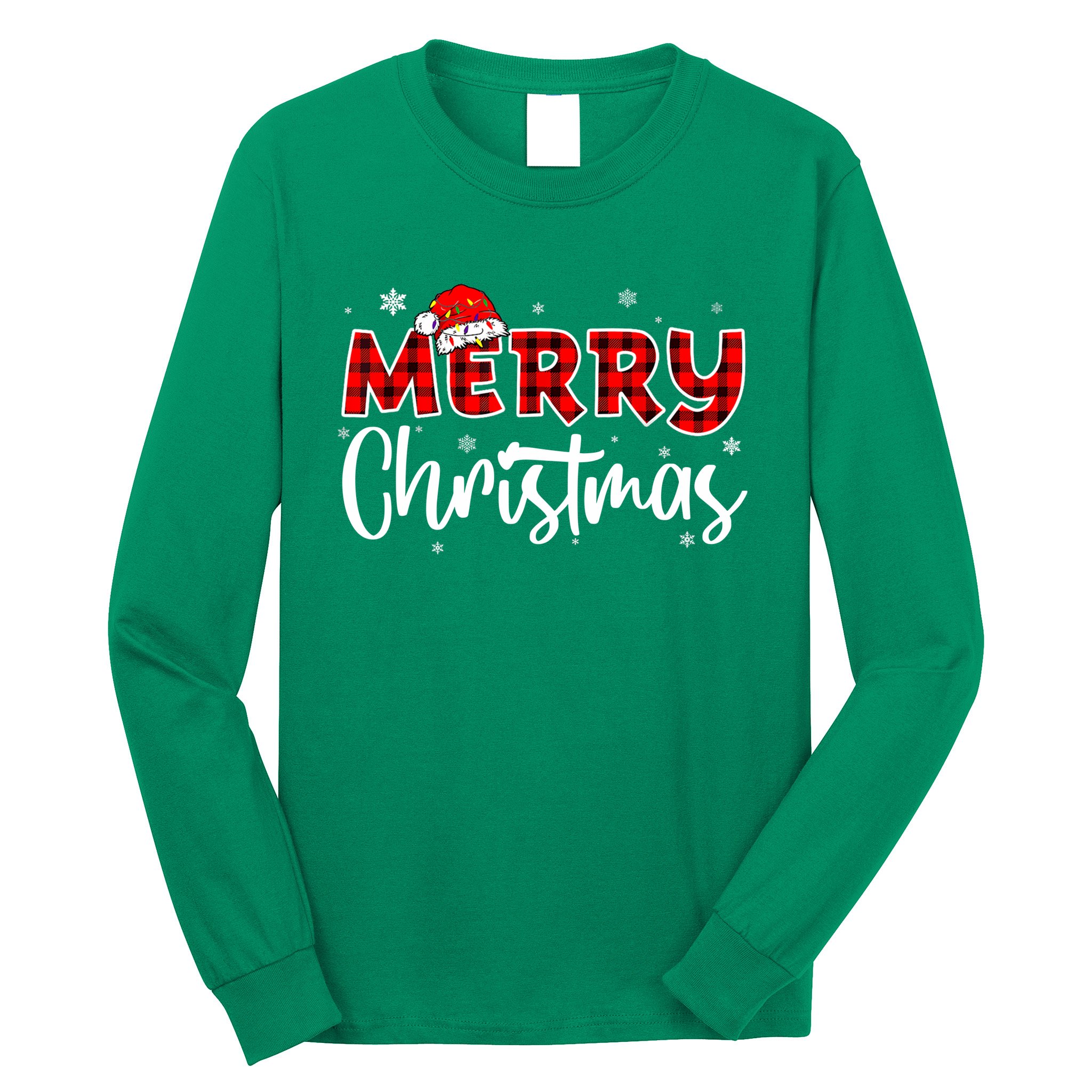 Merry Christmas Holiday Santa Festive Long Sleeve Shirt