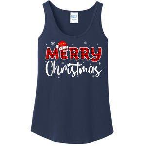 Merry Christmas Holiday Santa Festive Ladies Essential Tank