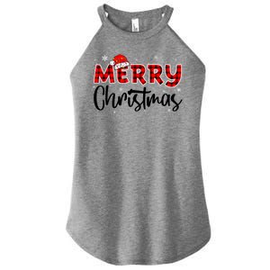 Merry Christmas Holiday Santa Festive Women's Perfect Tri Rocker Tank