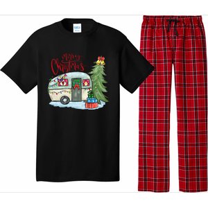 Merry Christmas Happy Camper Funny Camping Life Family Xmas Great Gift Pajama Set