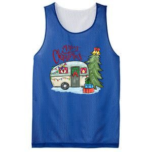 Merry Christmas Happy Camper Funny Camping Life Family Xmas Great Gift Mesh Reversible Basketball Jersey Tank