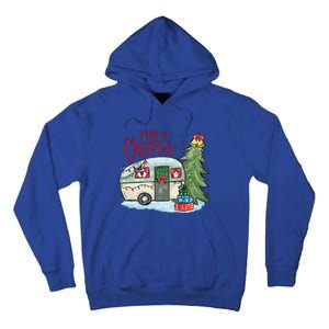 Merry Christmas Happy Camper Funny Camping Life Family Xmas Great Gift Tall Hoodie