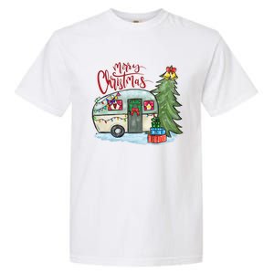 Merry Christmas Happy Camper Funny Camping Life Family Xmas Great Gift Garment-Dyed Heavyweight T-Shirt