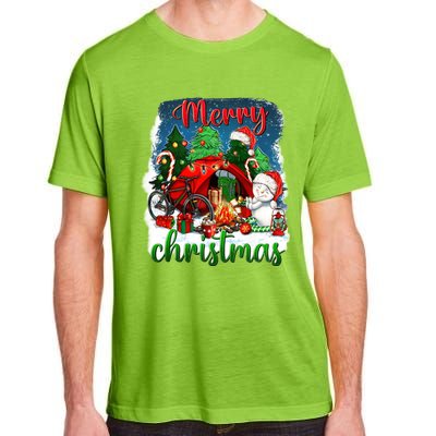 Merry Christmas Happy Camper Funny Camping Life Family Xmas Gift Adult ChromaSoft Performance T-Shirt