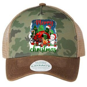 Merry Christmas Happy Camper Funny Camping Life Family Xmas Gift Legacy Tie Dye Trucker Hat