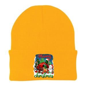 Merry Christmas Happy Camper Funny Camping Life Family Xmas Gift Knit Cap Winter Beanie