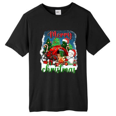 Merry Christmas Happy Camper Funny Camping Life Family Xmas Gift Tall Fusion ChromaSoft Performance T-Shirt