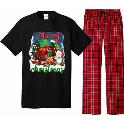 Merry Christmas Happy Camper Funny Camping Life Family Xmas Gift Pajama Set