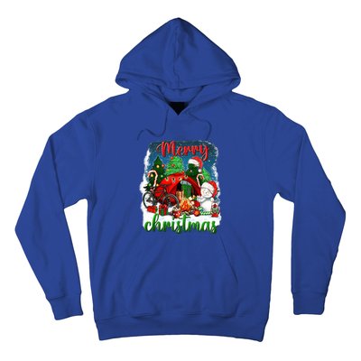 Merry Christmas Happy Camper Funny Camping Life Family Xmas Gift Hoodie