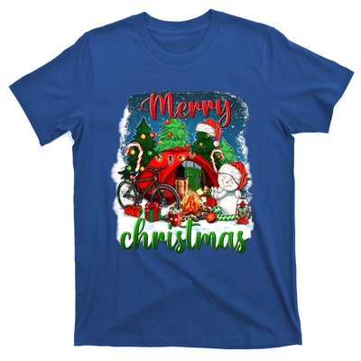 Merry Christmas Happy Camper Funny Camping Life Family Xmas Gift T-Shirt