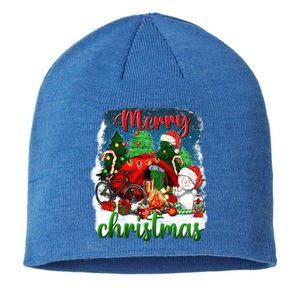 Merry Christmas Happy Camper Funny Camping Life Family Xmas Gift Sustainable Beanie