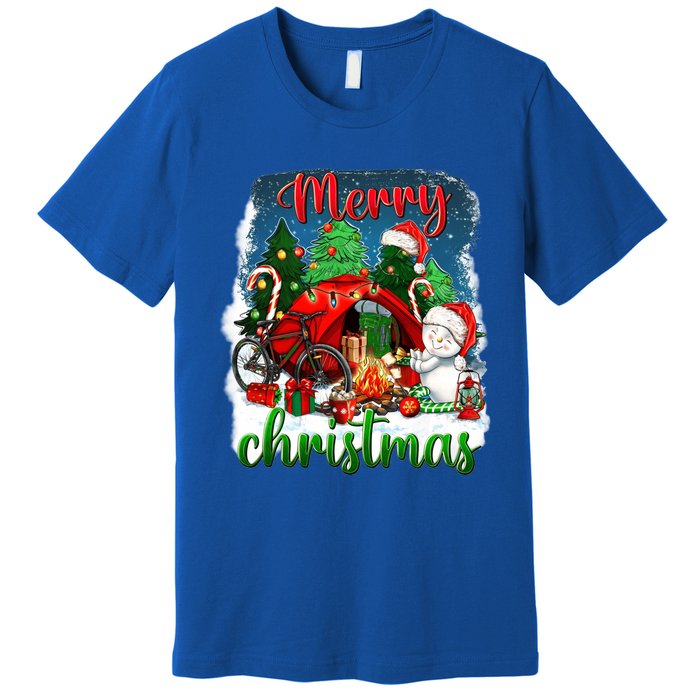 Merry Christmas Happy Camper Funny Camping Life Family Xmas Gift Premium T-Shirt