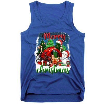 Merry Christmas Happy Camper Funny Camping Life Family Xmas Gift Tank Top