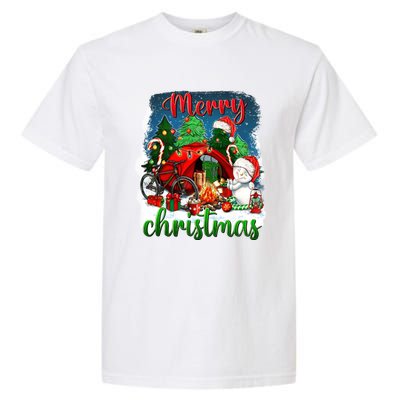 Merry Christmas Happy Camper Funny Camping Life Family Xmas Gift Garment-Dyed Heavyweight T-Shirt