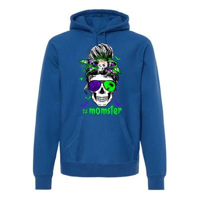 Momster Costume Halloween Skull Mom Premium Hoodie