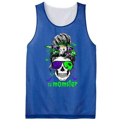 Momster Costume Halloween Skull Mom Mesh Reversible Basketball Jersey Tank