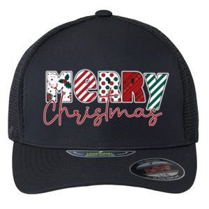 Merry Christmas Holiday Winter Vibes Christmas Gift Flexfit Unipanel Trucker Cap