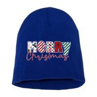 Merry Christmas Holiday Winter Vibes Christmas Gift Short Acrylic Beanie