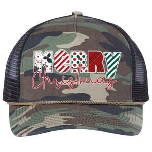 Merry Christmas Holiday Winter Vibes Christmas Gift Retro Rope Trucker Hat Cap