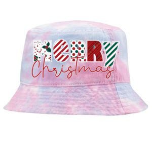 Merry Christmas Holiday Winter Vibes Christmas Gift Tie-Dyed Bucket Hat