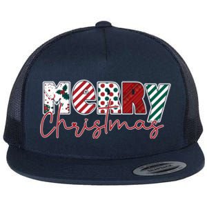 Merry Christmas Holiday Winter Vibes Christmas Gift Flat Bill Trucker Hat