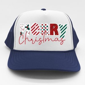 Merry Christmas Holiday Winter Vibes Christmas Gift Trucker Hat