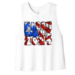 Michael Chabon Harris Walz 2024 Women's Racerback Cropped Tank