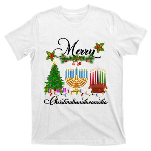 Merry Christmas Hanukkah Kwanzaa Hanukkah Jewish T-Shirt