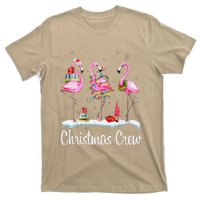 Merry Christmas Hat Santa Flamingo Light Snow Xmas Pajamas T-Shirt