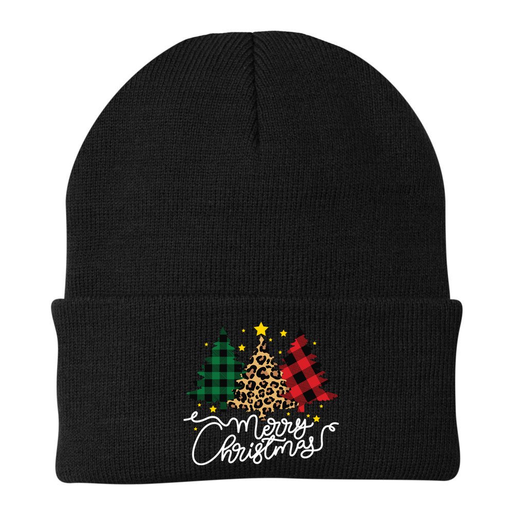 Merry Christmas Holiday Trees Beanie