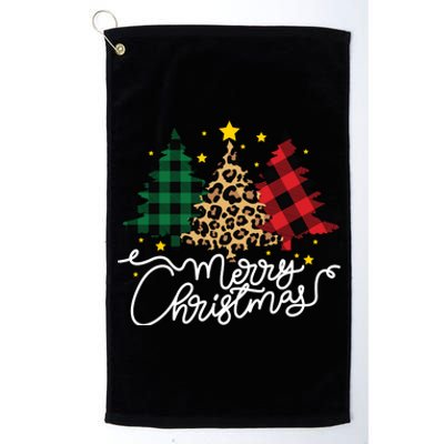 Merry Christmas Holiday Trees Platinum Collection Golf Towel