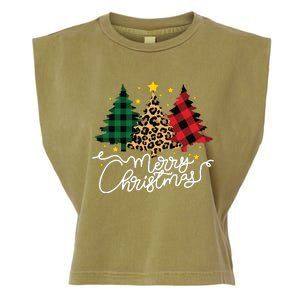 Merry Christmas Holiday Trees Garment-Dyed Women's Muscle Tee