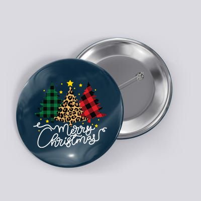 Merry Christmas Holiday Trees Button