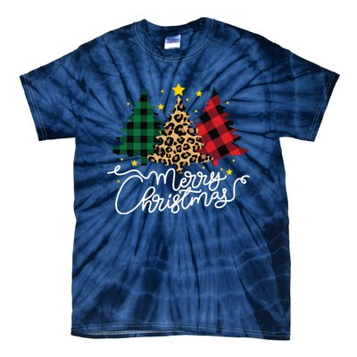 Merry Christmas Holiday Trees Tie-Dye T-Shirt