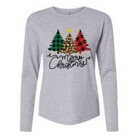 Merry Christmas Holiday Trees Womens Cotton Relaxed Long Sleeve T-Shirt