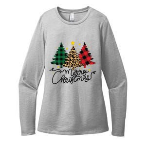 Merry Christmas Holiday Trees Womens CVC Long Sleeve Shirt