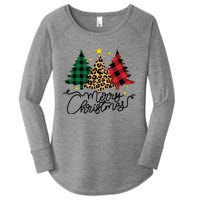 Merry Christmas Holiday Trees Women's Perfect Tri Tunic Long Sleeve Shirt