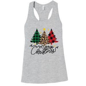 Merry Christmas Holiday Trees Women's Racerback Tank