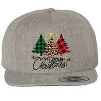 Merry Christmas Holiday Trees Wool Snapback Cap