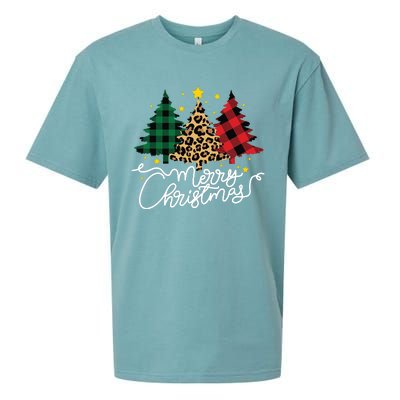 Merry Christmas Holiday Trees Sueded Cloud Jersey T-Shirt