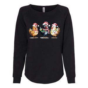 Merry Christmas Holiday Chicken Xmas Womens California Wash Sweatshirt