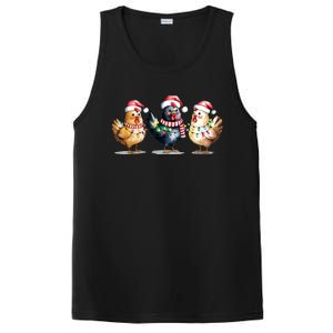 Merry Christmas Holiday Chicken Xmas PosiCharge Competitor Tank