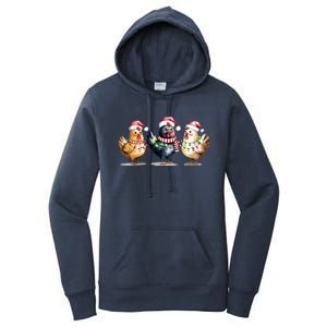 Merry Christmas Holiday Chicken Xmas Women's Pullover Hoodie