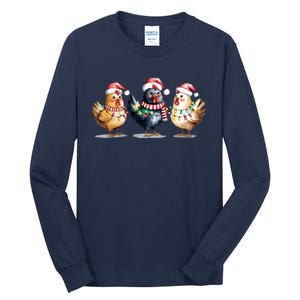 Merry Christmas Holiday Chicken Xmas Tall Long Sleeve T-Shirt