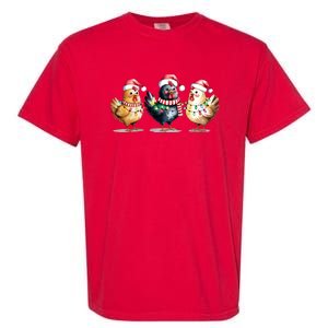 Merry Christmas Holiday Chicken Xmas Garment-Dyed Heavyweight T-Shirt