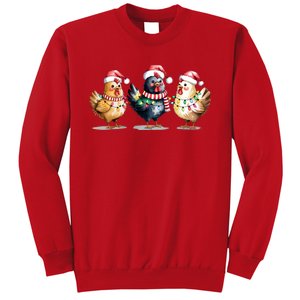 Merry Christmas Holiday Chicken Xmas Sweatshirt