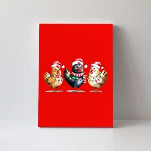 Merry Christmas Holiday Chicken Xmas Canvas