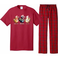 Merry Christmas Holiday Chicken Xmas Pajama Set