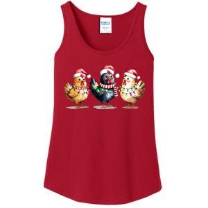 Merry Christmas Holiday Chicken Xmas Ladies Essential Tank